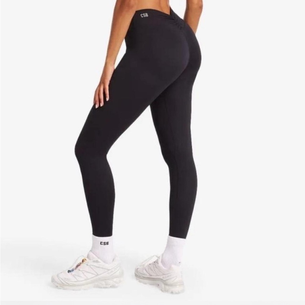 Seamless High-Waist Leggings - Black
